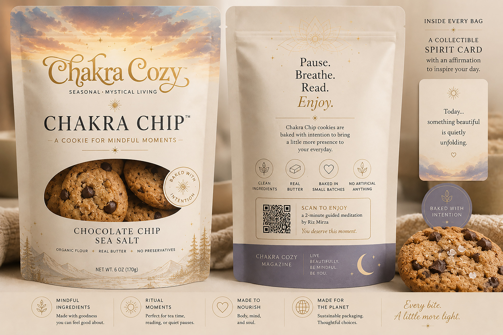 Chakra Chip packaging and spirit card